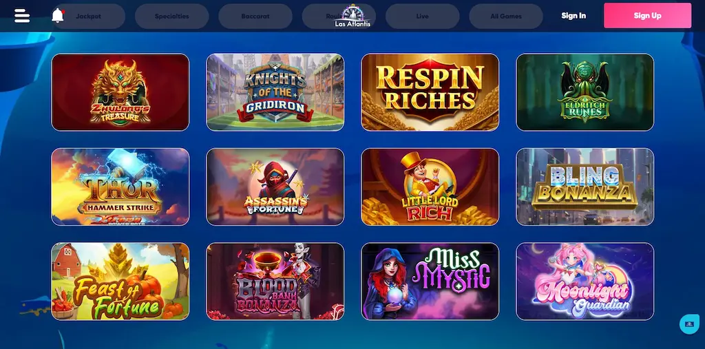 las atlantis casino games may 2026