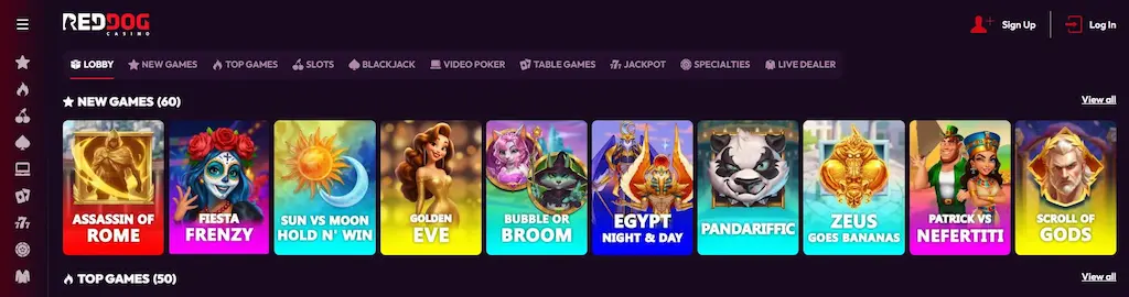 red dog casino features may 2026