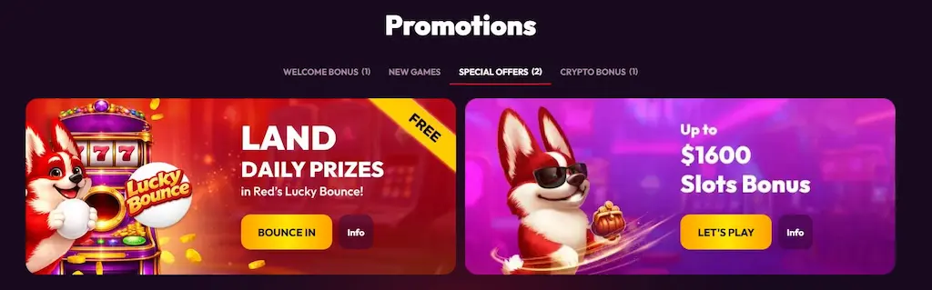 red dog casino other bonuses and promos may 2026