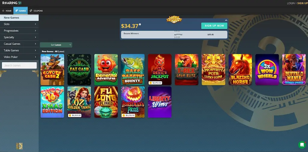 roaring 21 casino games may 2026