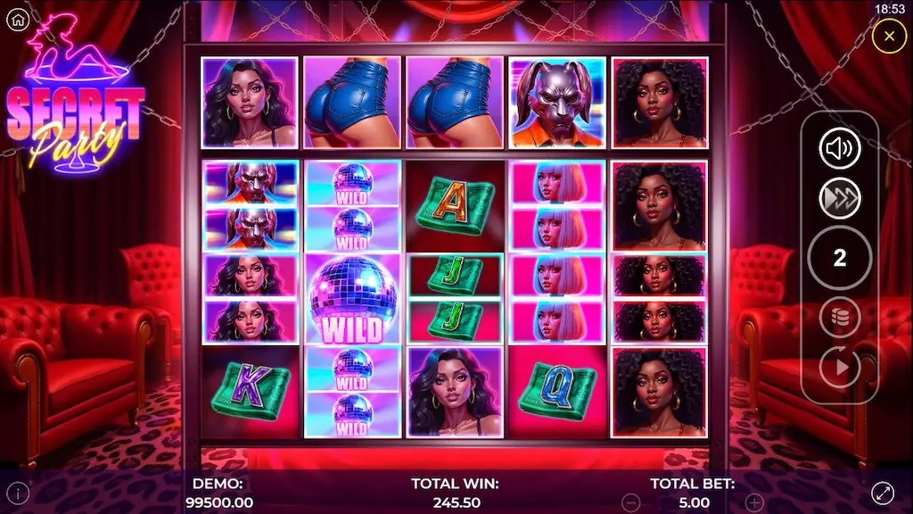 secret party free spins