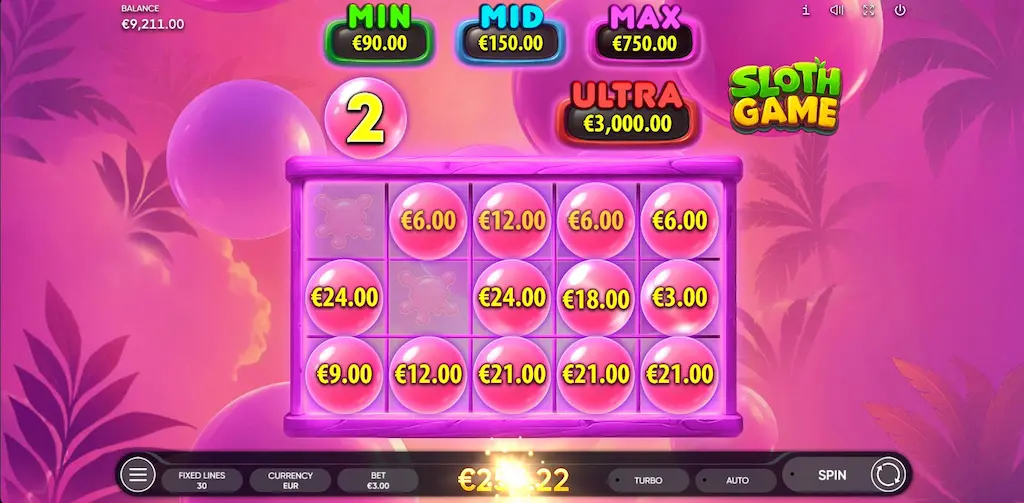 sloth game hold and win bonus game