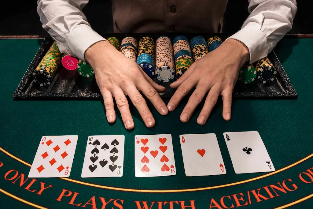 texas hold'em poker table setup
