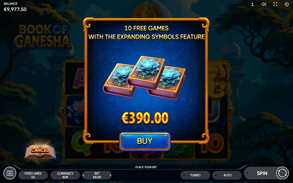 book of ganesha bonus buy