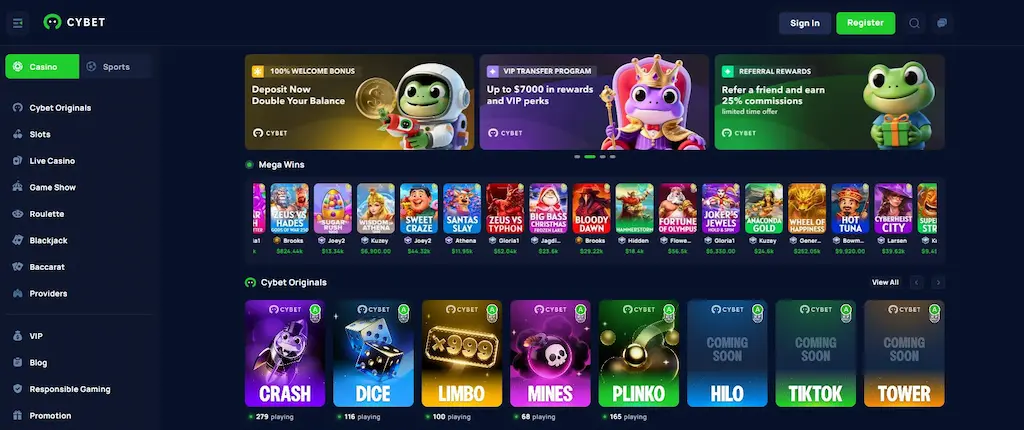 cybet casino crypto page june 2026
