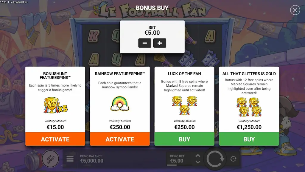 le football fan buy bonus