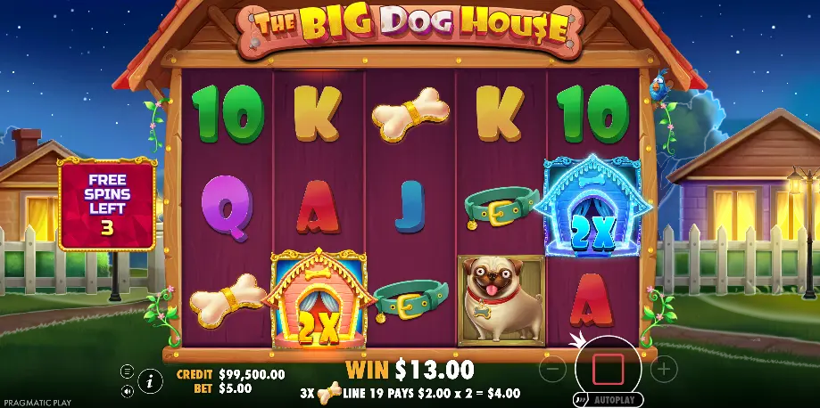 the big dog house free spins